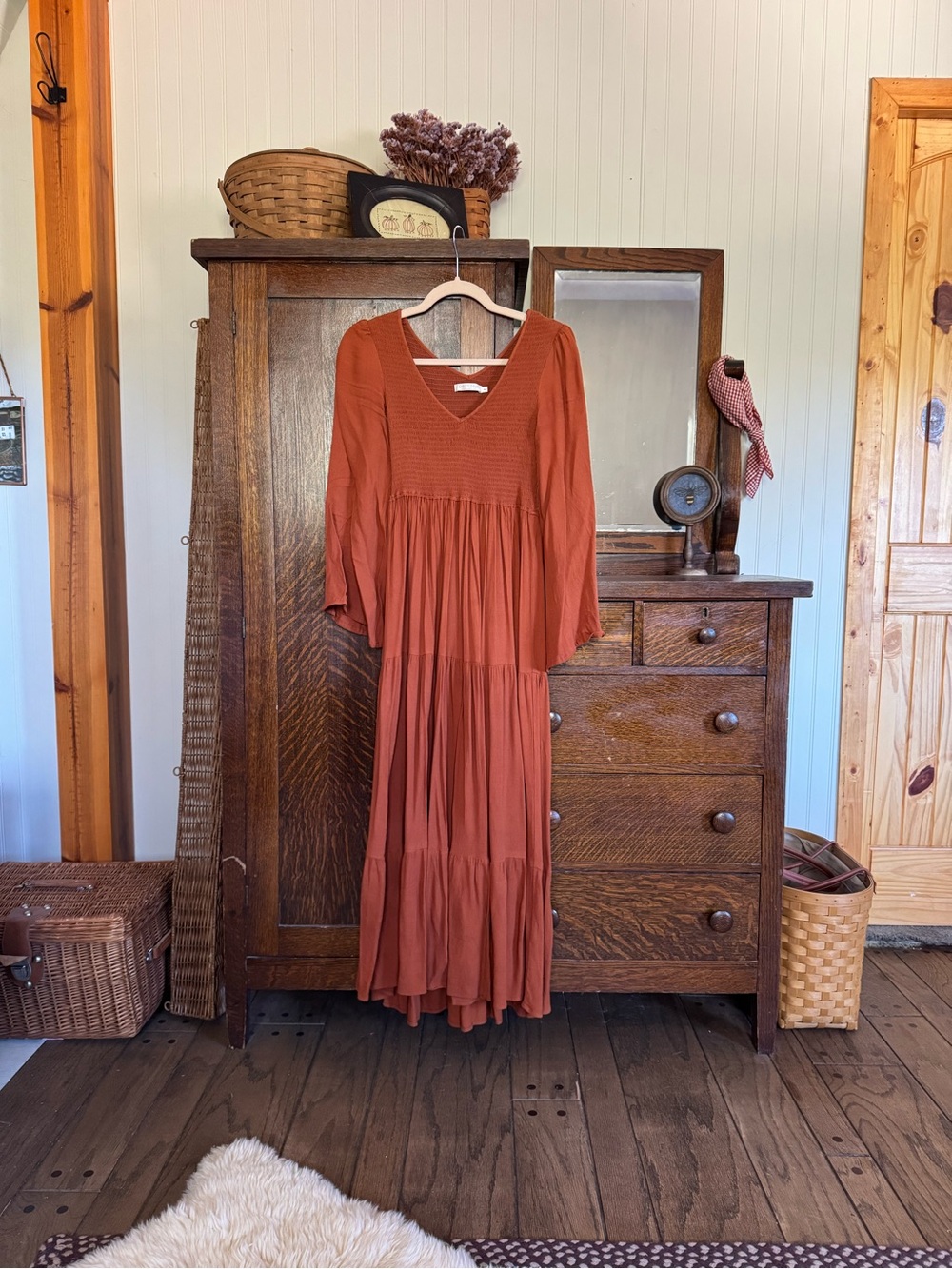 Christy Dawn Rust Basil Dress